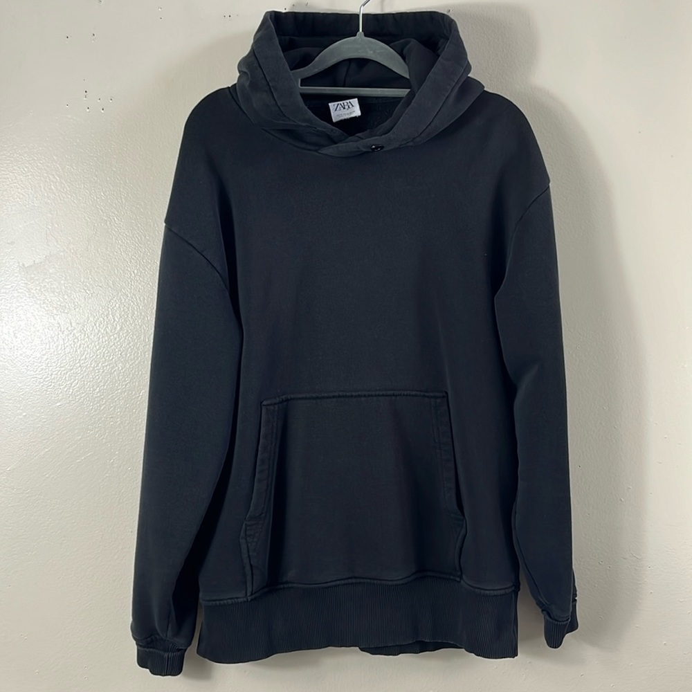 Zara Black Hoodie Sweatshirt
